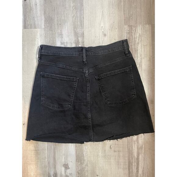 Madewell Rigid Denim A-Line Mini Skirt in Lunar Wash: Cutout Edition size 29 - Picture 9 of 13